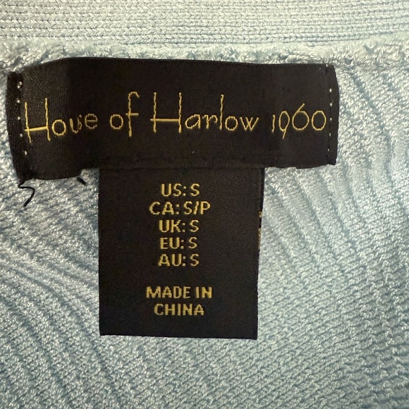 House of Harlow 1960 Blue Halter Neck Ribbed Dress Size Small - Picture 8 of 8